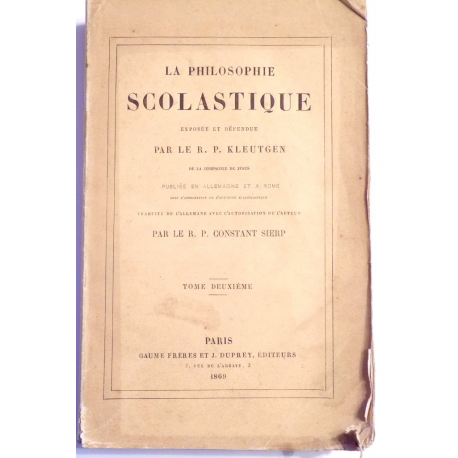 La Philosophie scolastique T2