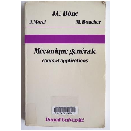 Mécanique générale - cours et applications